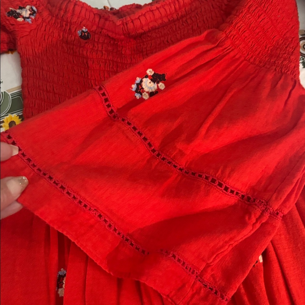 NWT FREE PEOPLE COUNTING DAISIES EMBROIDERED DRESS - Picture 10 of 12